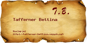 Tafferner Bettina névjegykártya