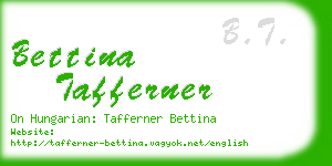 bettina tafferner business card